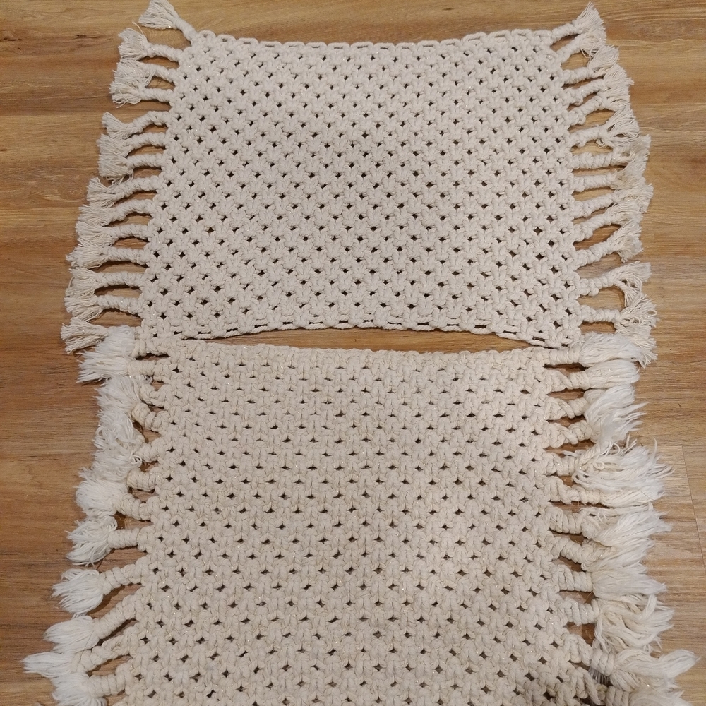 Max Studio Home Macrame Mats. Set Of 2